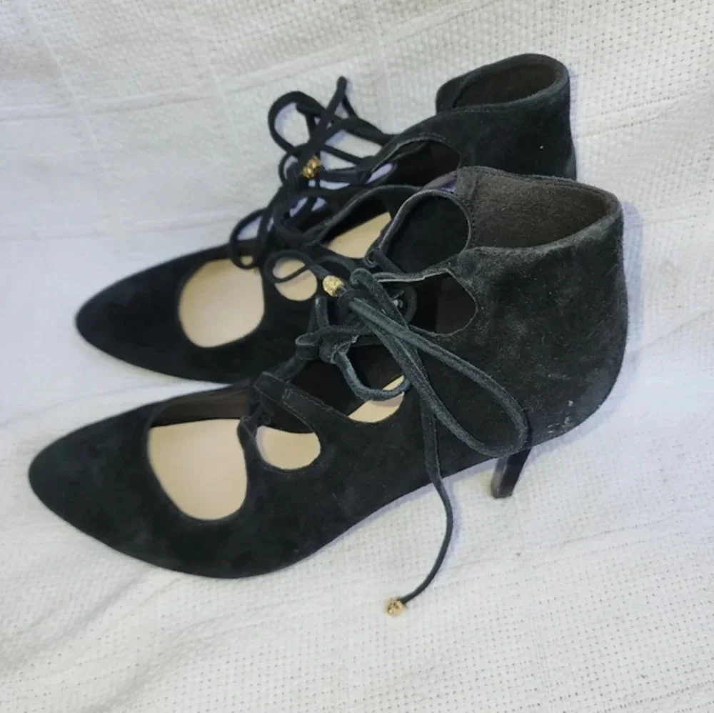 Karl Lagerfeld Black  Tie Up  Sexy  ‎ Stilettos 10